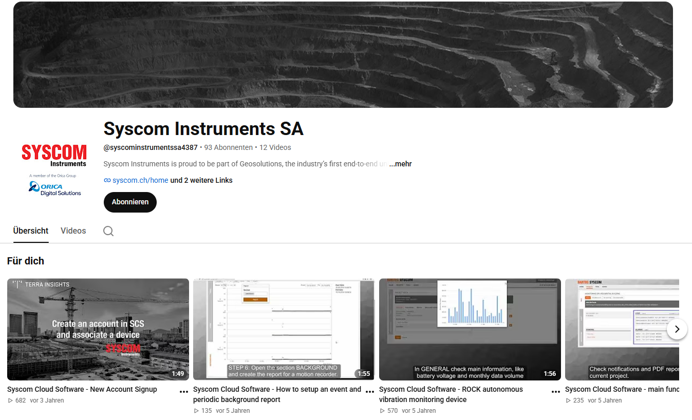 Syscom Youtube Kanal öffnen